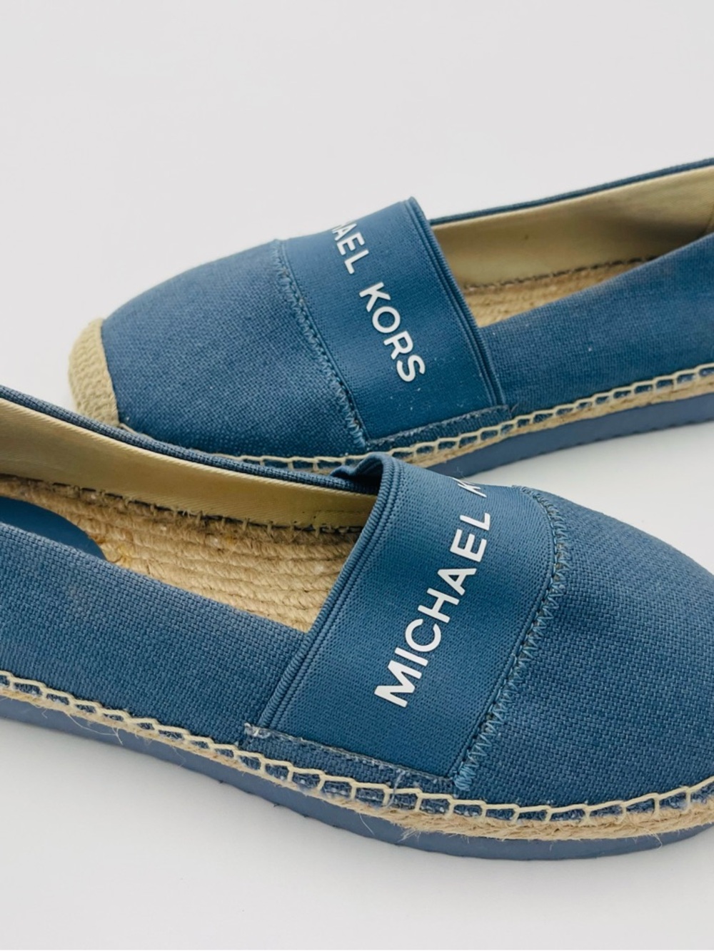Michael Kors Blue Canvas Espadrille Flats size 6.5 - Picture 3 of 5